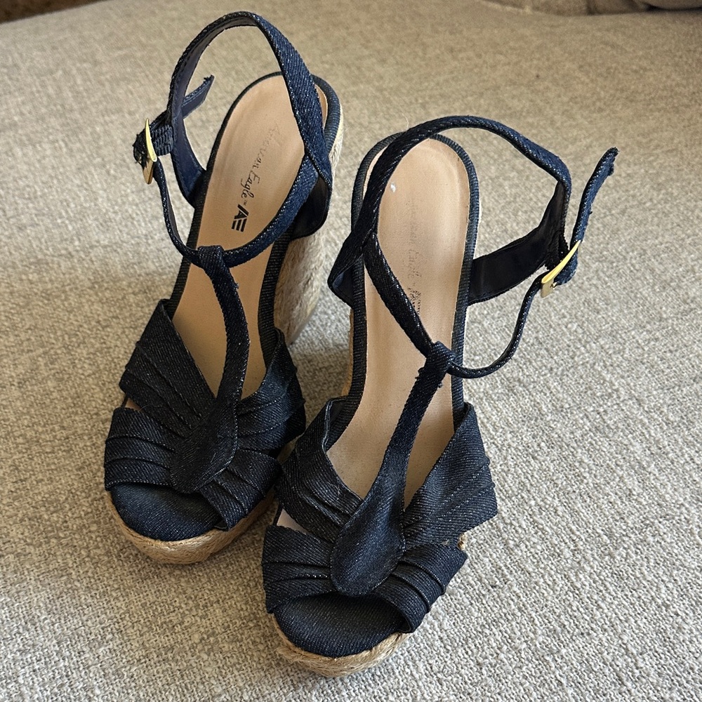 Dark blue Wedge Sandals